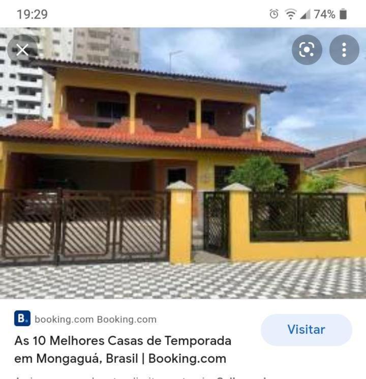 Lindo Sobrado Amarelo -Proximo A Praia Mongaguá Exterior foto